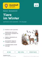Vorschau - Arbeitsblätter - Tiere im Winter Arbeitsblätter Klasse 2/3 - Deckblatt