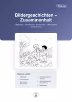 Vorschau - Arbeitsblätter - Zusammenhalt | Kreatives Schreiben Klasse 3–4 | 5 Bildergeschichten mit Hilfen & Lösungen - Deckblatt