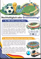 Vorschau - Arbeitsblätter - Fußball WM 2026 - Nachhaltigkeit und Greenwashing - Arbeitsblätter mit Lösungen - Erdkunde Klasse 9/10 - Seite 1