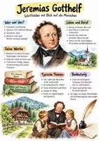 Vorschau - Arbeitsblätter - Lernplakat + Arbeitsblätter zum Thema "Jeremias Gotthelf" + Lösung & MP3 + Mindmap + Infografik - Seite 1