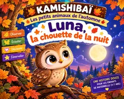 Aperçu - Cartes / Images - Kamishibaï | Luna, la chouette de la nuit | Les petits animaux de l’automne - Page de couverture