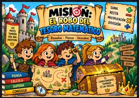Vista previa - Unidades / Secuencias / Situaciones de Aprendizaje - ESCAPE ROOM: MISIÓN EL ROBO DEL TESORO MATEMÁTICO (OPERACIONES) - Portada