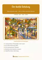 Vorschau - Mal- und Bastelvorlagen - Der dunkle Schulweg – Lesespurgeschichte mit Rätselaufgaben (Klasse 3) - Seite 1