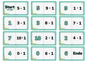 Vorschau - Spiele - Einmaleins - Domino / 2 Varianten - Seite 1