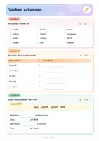 Vorschau - Arbeitsblätter - Verben erkennen & konjugieren | Präsens und Personalformen | Grammatik Klasse 5/6 | mit Lösungen - Seite 1