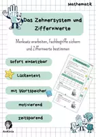 Vorschau - Arbeitsblätter - Das Zehnersystem - Lückentext & Übungen - Deckblatt