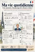 Vorschau - Arbeitsblätter - Ma vie quotidienne - Reflexive Verben differenziert (inkl. Lösung) - Deckblatt