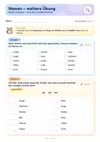 Vorschau - Arbeitsblätter - Nomen üben | Artikel, Mehrzahl & Oberbegriffe | Arbeitsblatt Deutsch Klasse 5/6 | mit Lösungen - Deckblatt