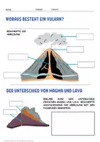 Vorschau - Arbeitsblätter - Aufbau eines Vulkans - Magma Lava Unterschied - Arbeitsblatt - Erdkunde für die Sek 1 - Seite 1