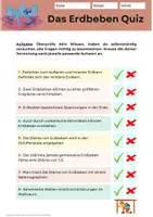 Vorschau - Arbeitsblätter - Erdbeben Quiz - Erdkunde für die Sek 1 - Seite 1