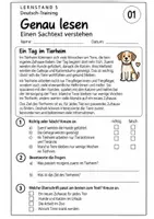 Vorschau - Arbeitsblätter - Lernstand 5 Deutsch (LS5) – Lesen & Sprachverständnis | 3 Übungsblätter mit Lösungen - Seite 1