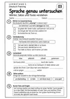 Vorschau - Arbeitsblätter - Lernstand 5 Deutsch (LS5) – Lesen & Sprachverständnis | 3 Übungsblätter mit Lösungen - Seite 3