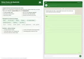 Vorschau - Arbeitsblätter - Meine Ferien als Handynachricht | Schreibanlass nach den Ferien | Deutsch Klasse 5/6 | kostenlos - Deckblatt