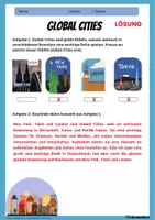 Vorschau - Arbeitsblätter - Global Cities - Arbeitsblatt mit Lösungen - Erdkunde Klasse 9/10 - Seite 1