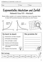 Vorschau - Arbeitsblätter - Exponentielles Wachstum und Zerfall – Klasse 9 - Seite 1