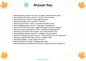 Vista previa - Juegos / Gamificación - Autumn Board Game – ESL Speaking and Vocabulary Practice - página 3