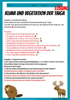 Vorschau - Arbeitsblätter - Taiga Arbeitsblatt - Klima und Vegetation mit Klimadiagramm und Lösungen - Erdkunde Klasse 6/7 - Seite 1