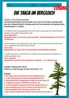 Vorschau - Arbeitsblätter - Taiga im Vergleich mit Tundra und Steppe - Arbeitsblatt mit Lösungen - Erdkunde Klasse 6/7 - Seite 1