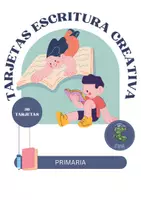 Vista previa - Hojas de trabajo - Tarjetas escritura creativa primaria - Portada