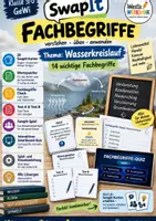 Vorschau - Arbeitsblätter - 💧 14 FACHBEGRIFFE | Wasserkreislauf | Karteikarten + Wortspeicher + Swap It Klassensatz + Übungsblatt + Test A/B + Lösungen + Smartboard-Quiz 🎮 - Deckblatt