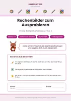 Vorschau - Arbeitsblätter - Mathe Klasse 1/4: Rechenbilder zum Ausprobieren - Seite 1