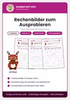Vorschau - Arbeitsblätter - Mathe Klasse 1/4: Rechenbilder zum Ausprobieren - Deckblatt