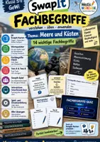 Vorschau - Arbeitsblätter - 🌊 14 FACHBEGRIFFE | Meere und Küsten | Karteikarten + Wortspeicher + Swap It Klassensatz + Übungsblatt + Test A/B + Lösungen + Smartboard-Quiz 🎮 - Deckblatt