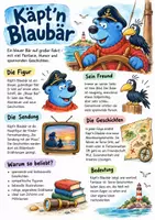 Vorschau - Arbeitsblätter - Lernplakat + Arbeitsblätter zum Thema "Käpt'n Blaubär" + Lösung & MP3 + Mindmap + Infografik - Deckblatt