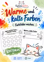 Vorschau - Mal- und Bastelvorlagen - Warme und kalte Farben - Farbfelder mischen - Deckblatt