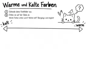 Vorschau - Mal- und Bastelvorlagen - Warme und kalte Farben - Farbfelder mischen - Seite 2
