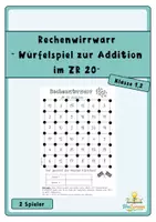 Vorschau - Spiele - Rechenwirrwarr: Würfelspiel zur Additon im Zahlenraum 20 - Deckblatt