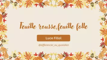 Aperçu - Préparation de séance / Séance complète - Feuille rousse, feuille folle - Luce Fillol - Poésie - Page de couverture