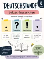 Vorschau - Stundenentwürfe - Satzschlusszeichen . ? ! – Zeichensetzung Klasse 5/6 - Deckblatt