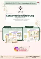 Vorschau - Arbeitsblätter - Konzentrationsförderung / Fokushilfe / Muggelsteinpause - Deckblatt