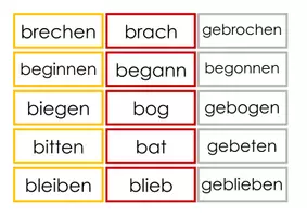 Vorschau - Spiele - Unregelmäßige Verben zum Auflegen - Seite 1