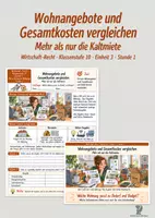 Vorschau - Stundenentwürfe - Die erste eigene Wohnung komplett | 5 Stunden + Lernkontrolle | Wirtschaft-Recht 10 - Seite 1