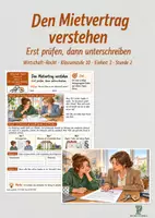 Vorschau - Stundenentwürfe - Den Mietvertrag verstehen | Erste eigene Wohnung | Wirtschaft-Recht 10 - Deckblatt