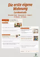 Vorschau - Unterrichtsreihen - Lernkontrolle: Die erste eigene Wohnung | 30 Punkte | Wirtschaft-Recht Klasse 10 - Deckblatt
