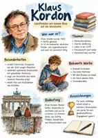 Vorschau - Arbeitsblätter - Lernplakat + Arbeitsblätter zum Thema "Klaus Kordon" + Lösung & MP3 + Mindmap + Infografik - Seite 1