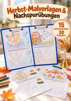 Vorschau - Arbeitsblätter - Herbst: Nachspuren, Ausmalen & Grafomotorik - Deckblatt