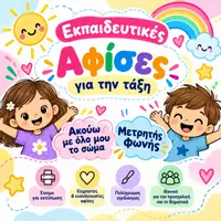 Προεπισκόπηση - Αφίσες - Εκπαιδευτικές Αφίσες για την Τάξη|Κανόνες Τάξης & Φωνόμετρο - Εξώφυλλο