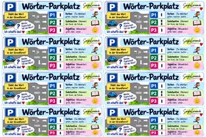 Vorschau - Fördermaterial/Inklusion - Wörter-Parkplatz: Wortarten erkennen, Groß- und Kleinschreibung üben; - Seite 1