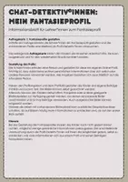 Vorschau - Arbeitsblätter - Digitale Grundbildung, Medienbildung: Chatdetektiv*innen - Fantasieprofil und Detektivauftrag - Was verrät dieses Profil? - Seite 2