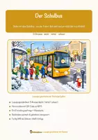 Vorschau - Arbeitsblätter - Der Schulbus – Lesespurgeschichte mit Rätselaufgaben (Klasse 3) - Seite 1