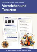 Vorschau - Arbeitsblätter - Vorzeichen und Tonarten – Musik Klasse 6/7 - Deckblatt