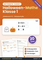 Vorschau - Arbeitsblätter - Halloween-Mathe Klasse 1 – Übungsheft Zahlenraum 10 mit Lösungen - Deckblatt