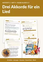 Vorschau - Arbeitsblätter - Hauptdreiklänge und Kadenz – Musik Klasse 6/7 - Deckblatt