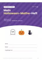 Vorschau - Arbeitsblätter - Halloween-Mathe Komplettpaket Klasse 1–4 | 4 Übungshefte mit Lösungen - Seite 1