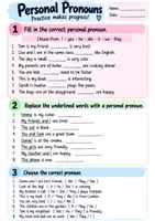 Vorschau - Arbeitsblätter - Personal Pronouns – Merkblatt & Übungsaufgaben | Englische Personalpronomen - Seite 2