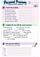 Vorschau - Arbeitsblätter - Personal Pronouns – Merkblatt & Übungsaufgaben | Englische Personalpronomen - Seite 3
